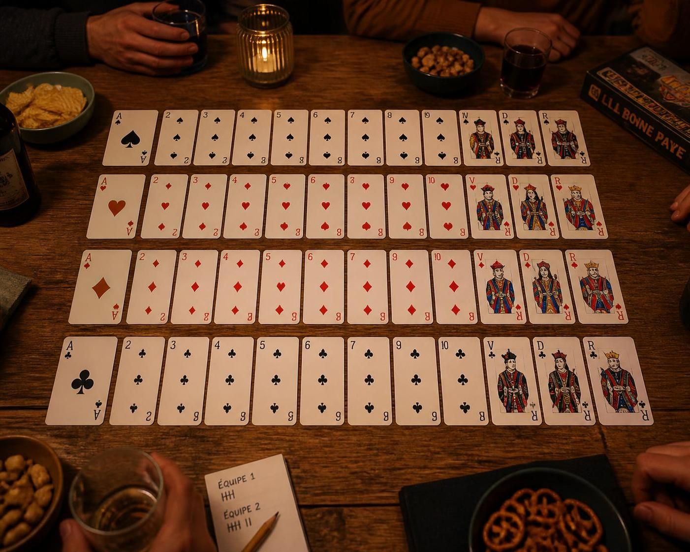 découvrez combien d'as sont présents dans un jeu de 32 cartes et apprenez les particularités de ce jeu traditionnel utilisé dans de nombreux jeux de cartes.