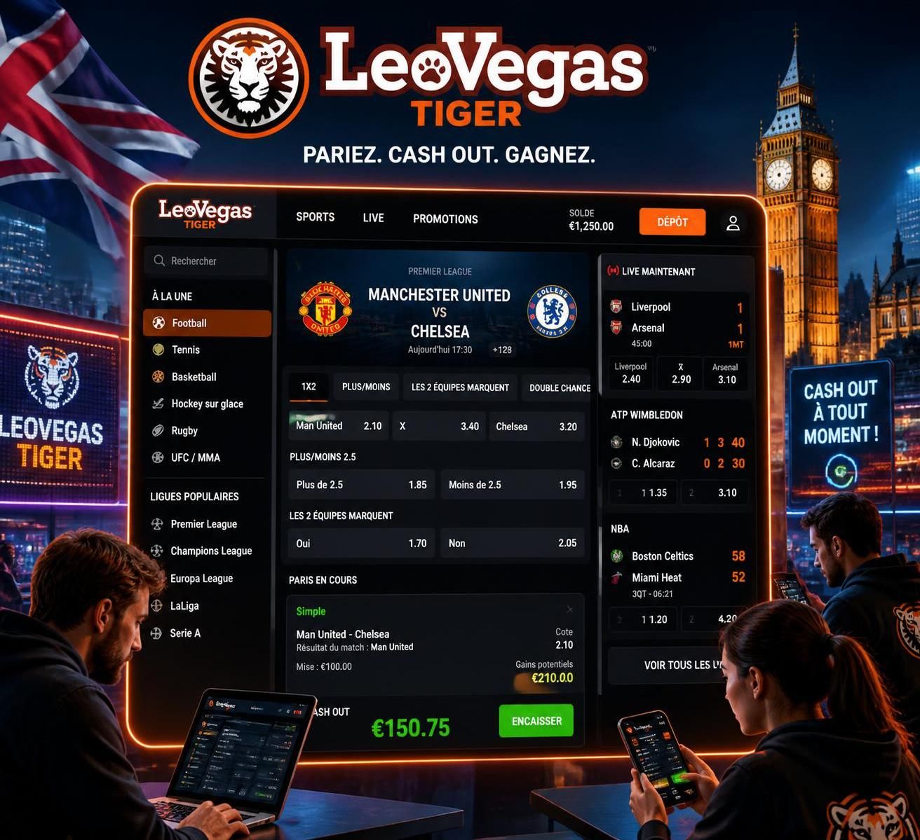 leovegas lance tiger, son nouveau service de paris sportifs au royaume-uni, offrant une expérience de jeu innovante et engageante pour les amateurs de sport.
