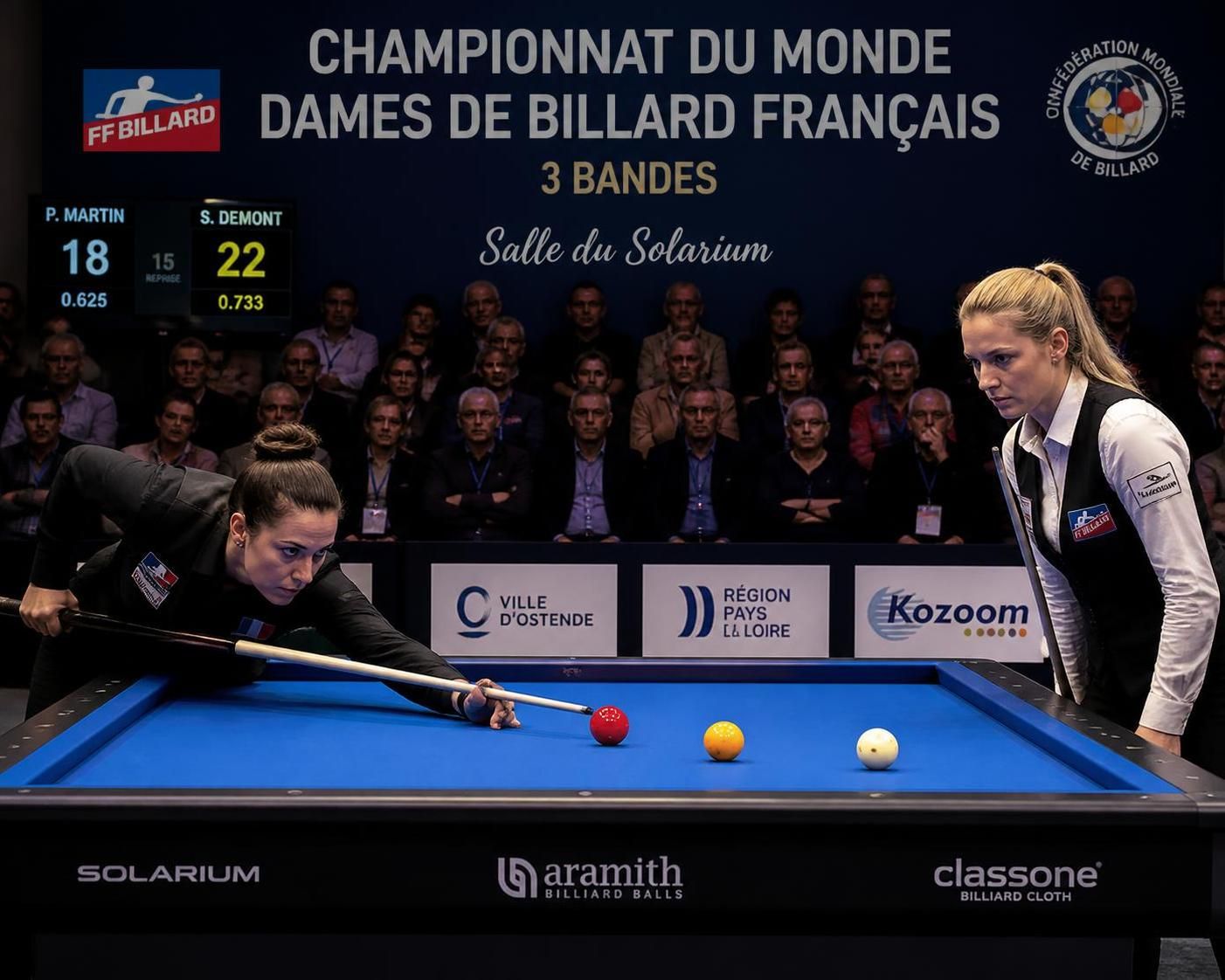 découvrez le championnat du monde dames de billard français : un duel intense en 3 bandes où habileté, stratégie et passion s'affrontent pour couronner la meilleure joueuse.